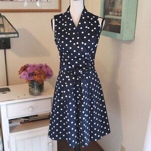 Chaps Polka Dot Dress